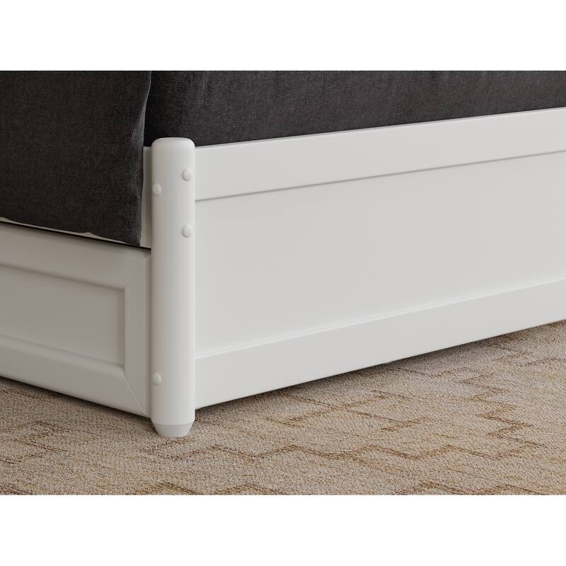 Clayton Platform Bed with Panel Footboard and Storage Drawers