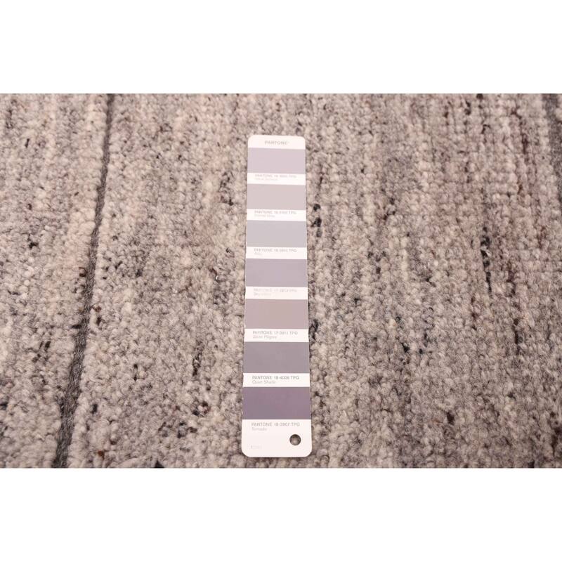 ECARPETGALLERY Hand-knotted Tangier Grey Wool Rug - 5'5 x 7'5