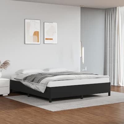 vidaXL Bed Frame, Faux Leather, No Mattress