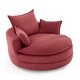 preview thumbnail 9 of 34, 360° Swivel Accent Barrel Chair with Dual-Layer Cushions by Harper&Bright Designs