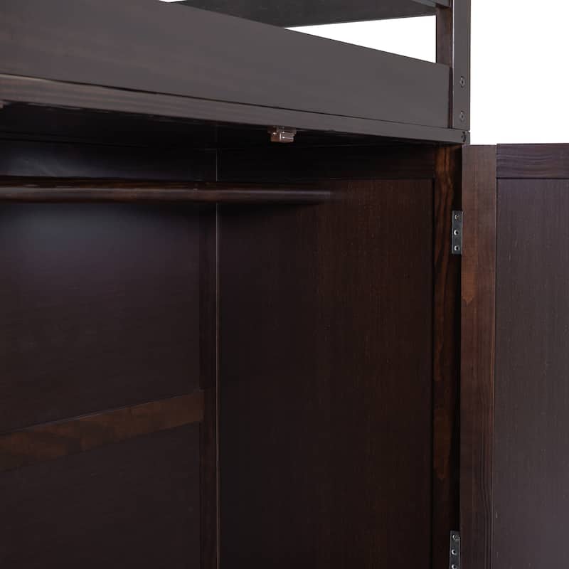 Loft Bed with Drawers,Desk,and Wardrobe