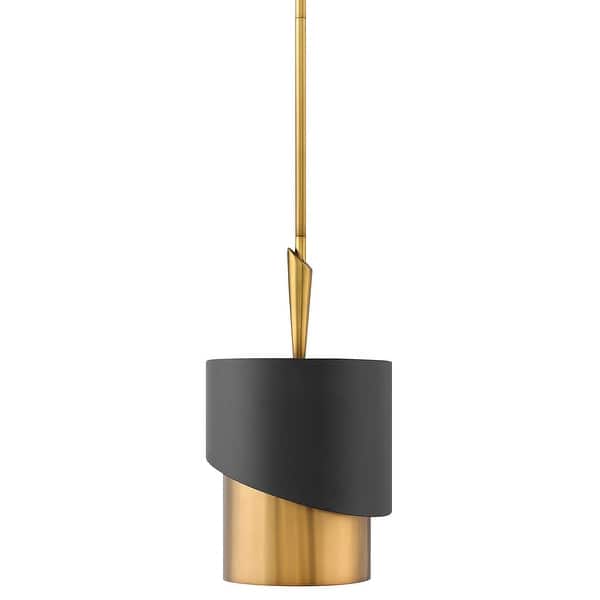 slide 2 of 4, Fredrick Ramond Gigi Single Light 10" Wide Mini Pendant Heritage Brass