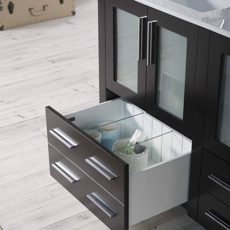 Blossom 48" Double Sink Bathroom Vanity with Ceramic Tops & Mirrors