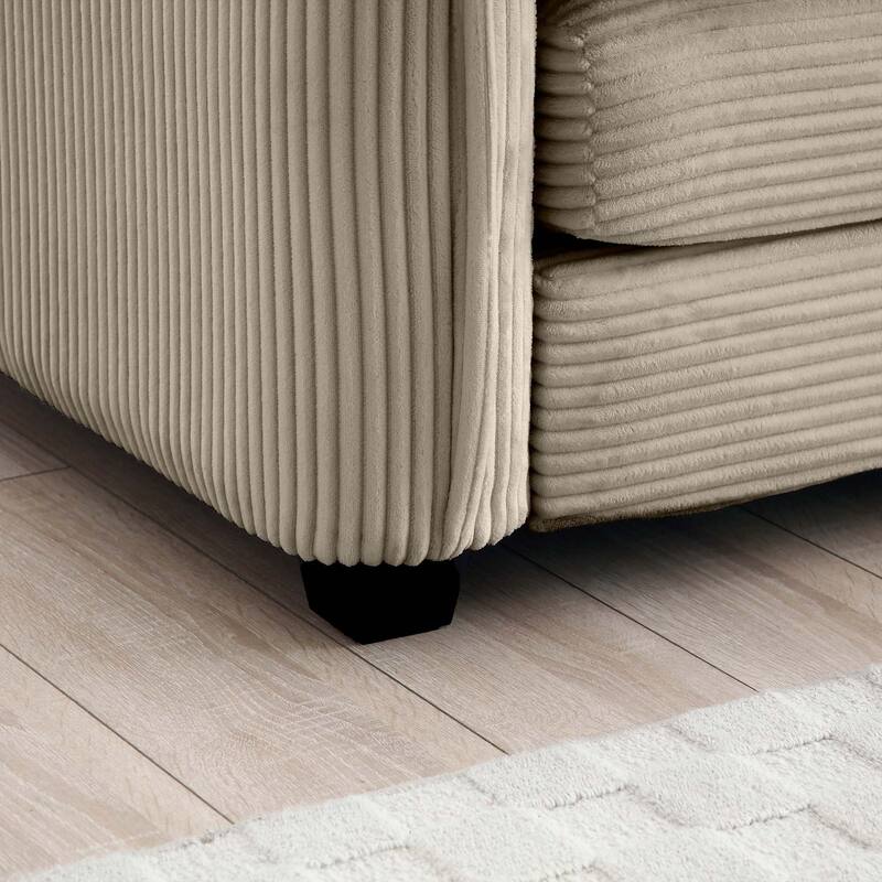 Corduroy Modular Flexible Combinations Sofa Set with Ottoman