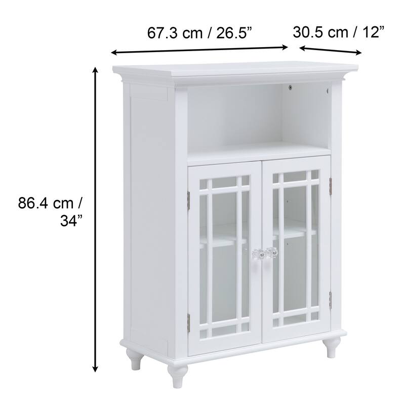 Teamson Home Neal Freestanding Two-Door Floor Accent Cabinet