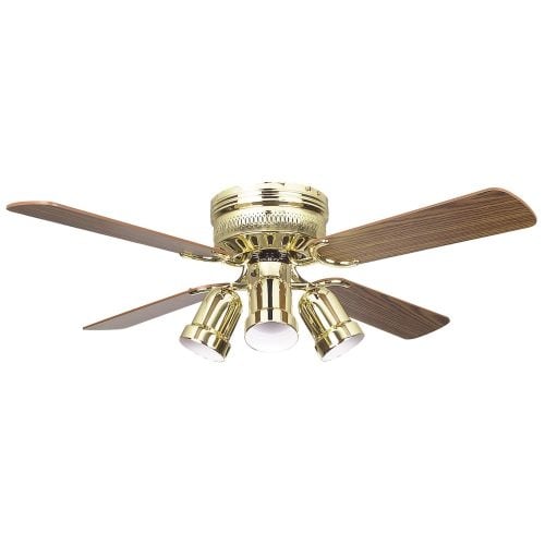 Concord 42HUG4-Y408 4 Blade 42 Inch Hugger Indoor Ceiling Fan with Bullet Light Kit