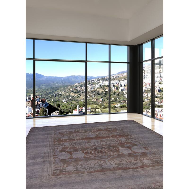 ECARPETGALLERY Hand-knotted Vibrance Grey Wool Rug - 8'0 x 9'7