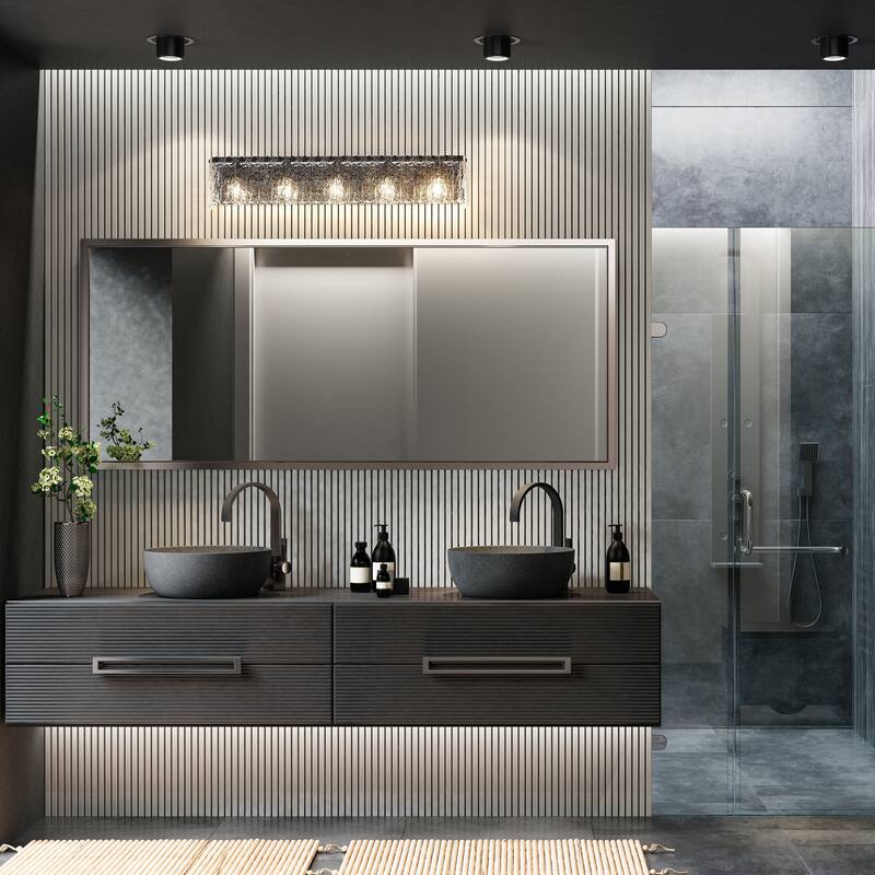 Z-Lite Glacier 5 Light Vanity - Matte Black