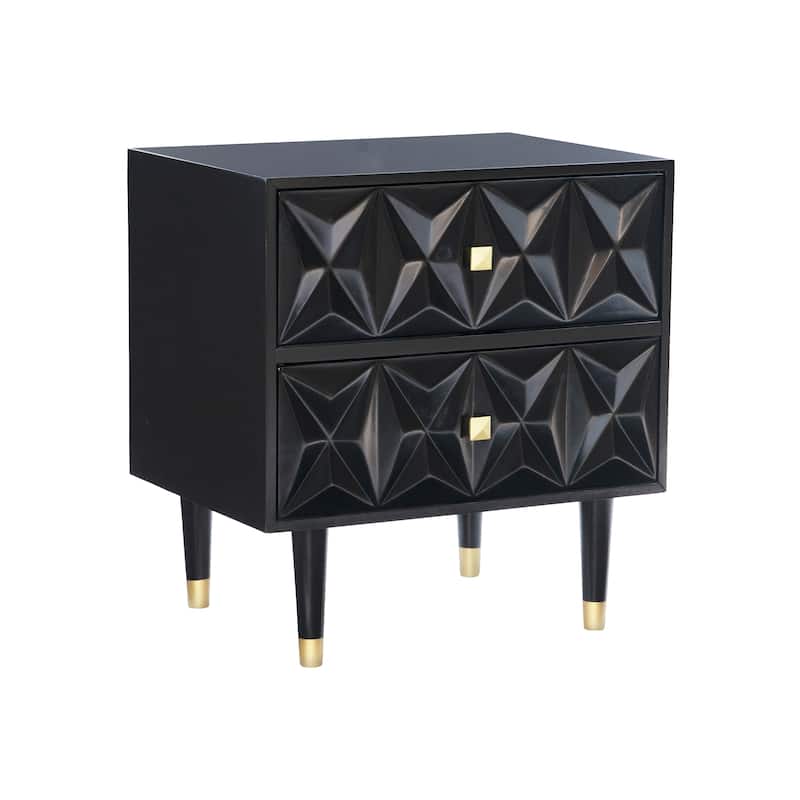 Carson Carrington Geo Wood Nightstand