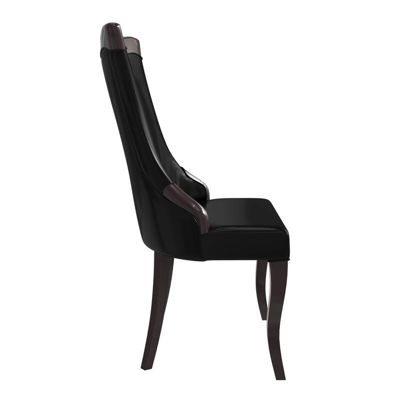 Novara Dining Chair with High-Back Design and Rubberwood Legs Set of 2