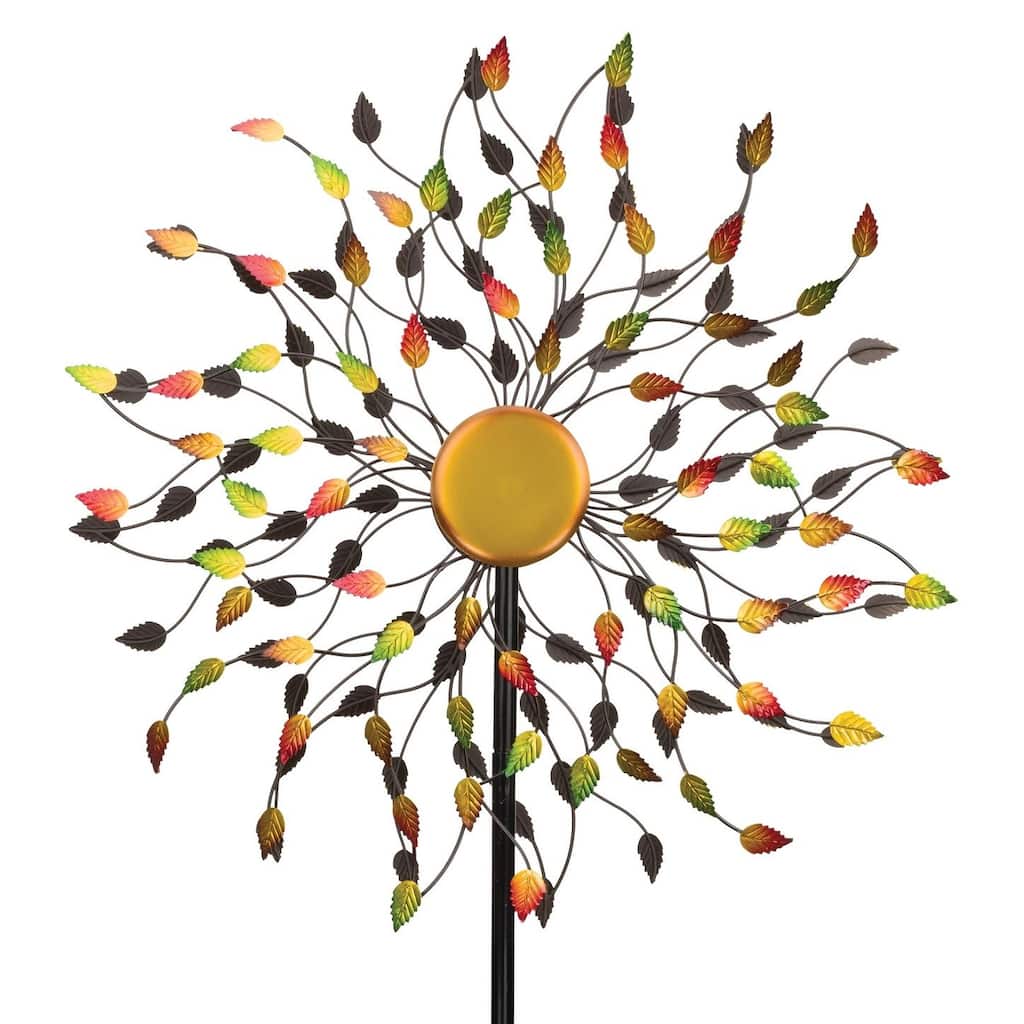 32" Rotating Wind Spinner - Leaves - 32"x9.5"x85"