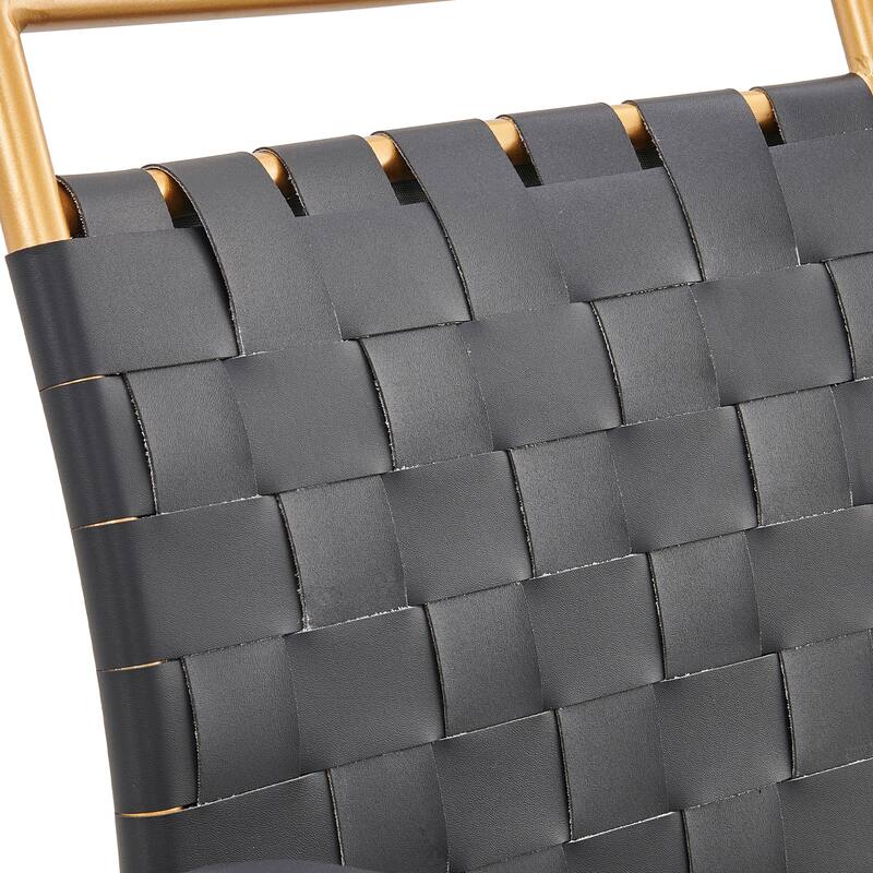 LUXMOD Goldtone Leather Mid Back Office Chair Swivel Computer Desk Chair