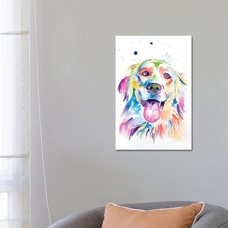 iCanvas "Watercolor Golden Retriever" by Jennifer Seeley Canvas Print - 26x18x1.5
