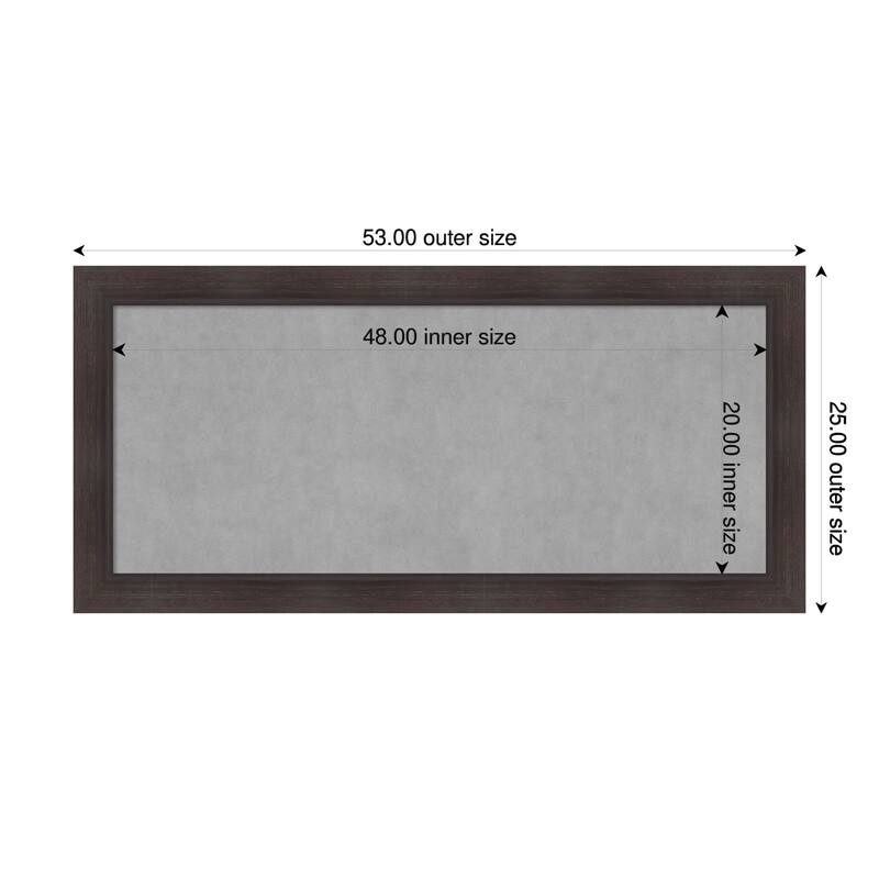 Amanti Art Sloped Black Framed - 53 x 25 in - Sloped Espresso