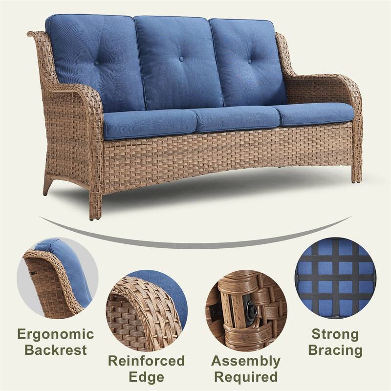 Gymojoy Outdoor Chairs with Ottoman Set of 4
