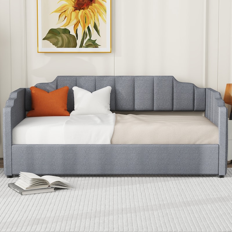 Modern Twin Upholstered Daybed with Underneath Storage