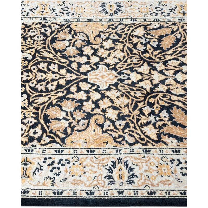 Overton Handknotted Wool Traditional Oriental Black Runner