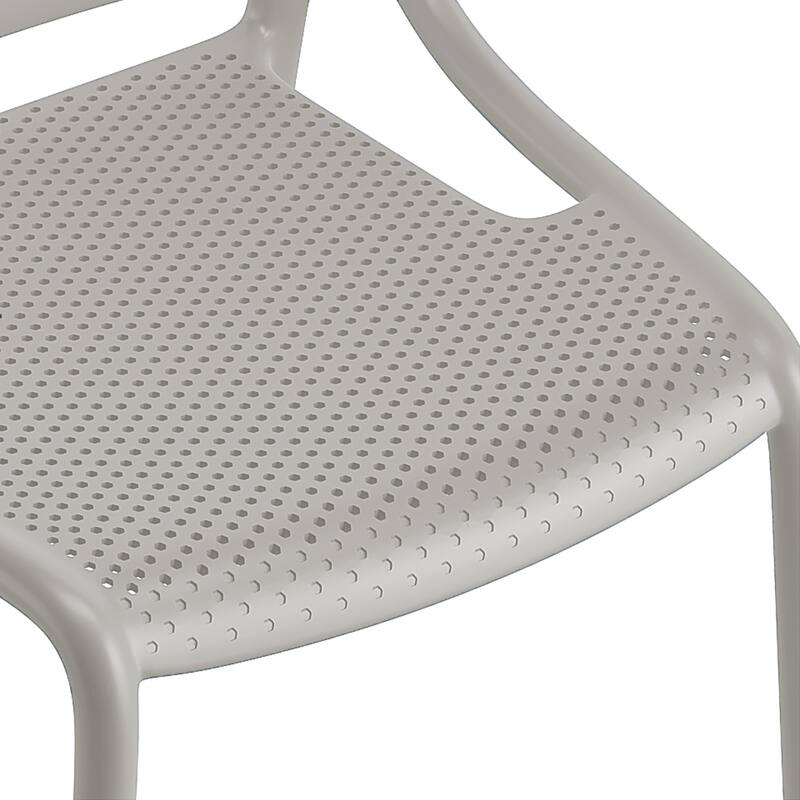 Shay Stackable Plastic Chair for Indoors or Outdoors - Set of 2