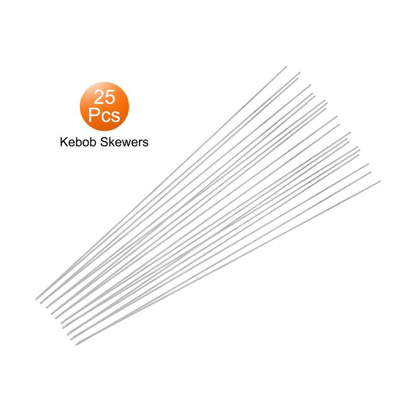 25pcs Kebob Skewers 34cm x 1.6mm Round BBQ Grill Sticks - 34cm x 1.6mm