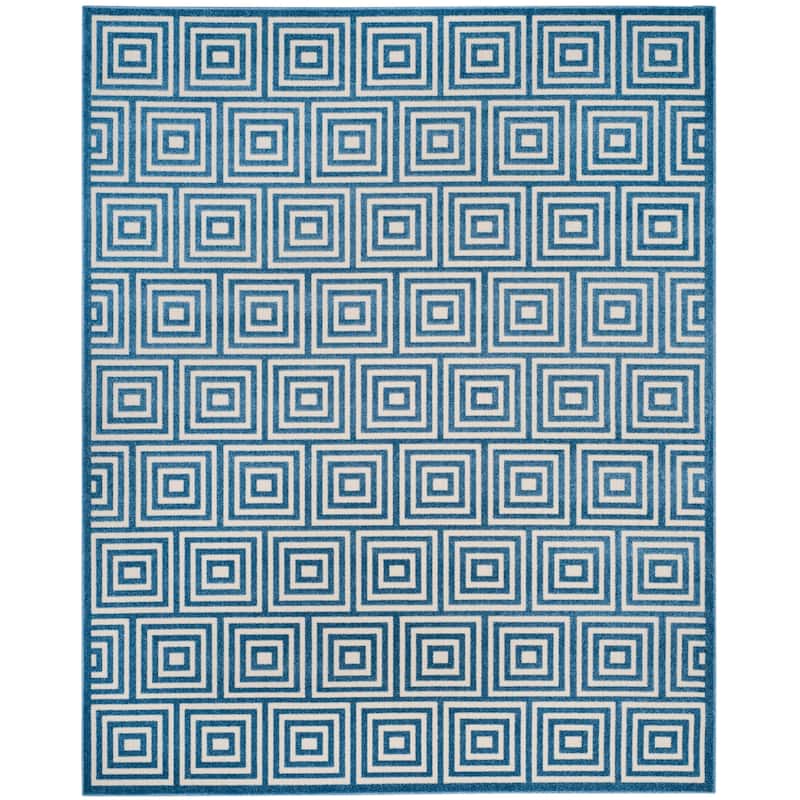 SAFAVIEH Cottage Burga Geometric Indoor/ Outdoor Patio Backyard Rug
