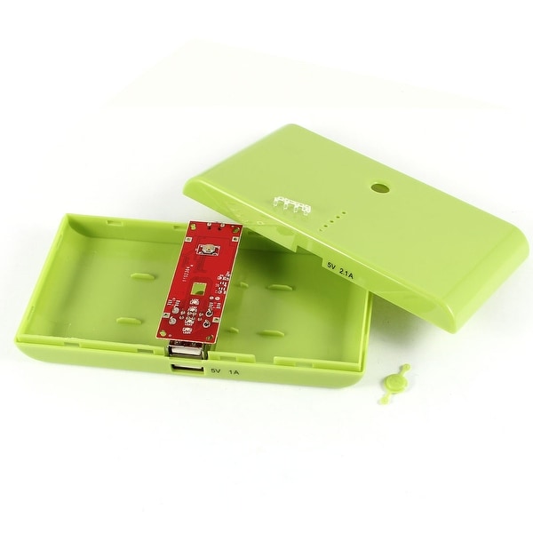Unique Bargains 14cm Long Green USB Power LED Light Bank 18650 Battery Charger DIY Box