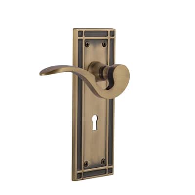 Nostalgic Warehouse Manor Passage Door Lever Set with Mission Rose and
