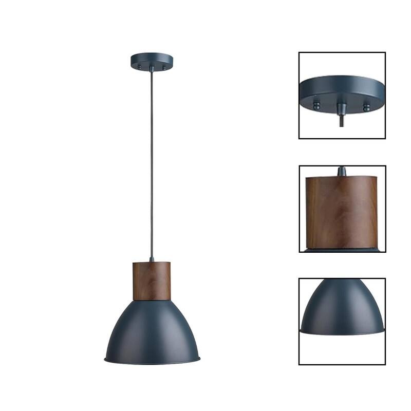 11.6” Kitchen light fixture blue hanging light matel pendant for light