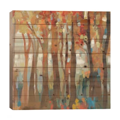Marble Forest III Print On Wood by Allison Pearce - Multi-Color