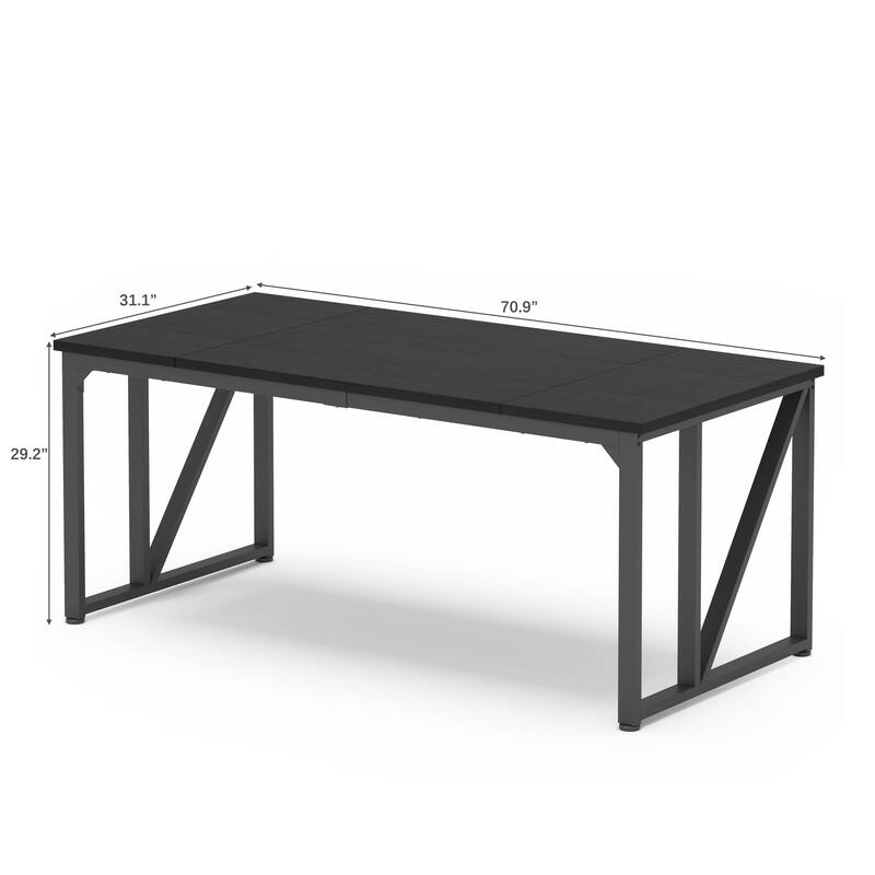 Computer Desk 70×30.7 Inch Gaming Desk with Deeper & Thicker Desktop, Office Desk Work Desk for Home Office