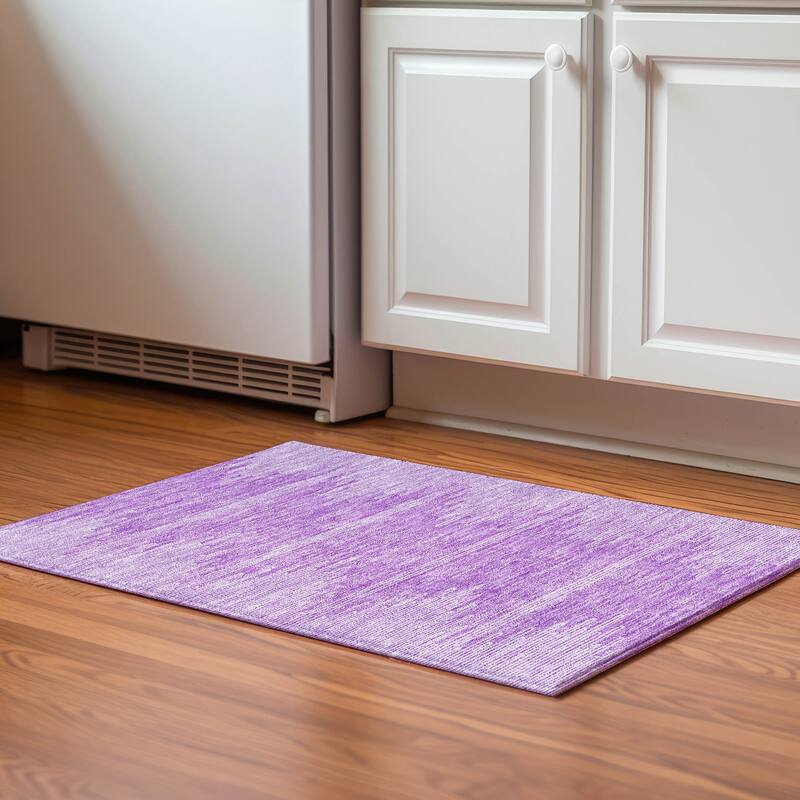 Premium Washable Super Soft Modern Century Mayfield Rug - Lavender - 1' 8" x 2' 6" - Rectangle