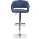 preview thumbnail 76 of 98, Chrome Upholstered Height-adjustable Rounded Mid-back Barstool