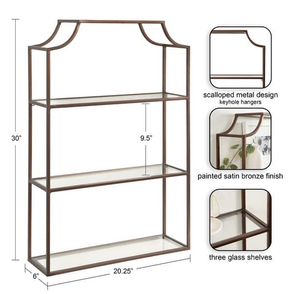dimension image slide 1 of 8, Kate and Laurel Ciel 4-tier Wall Shelf