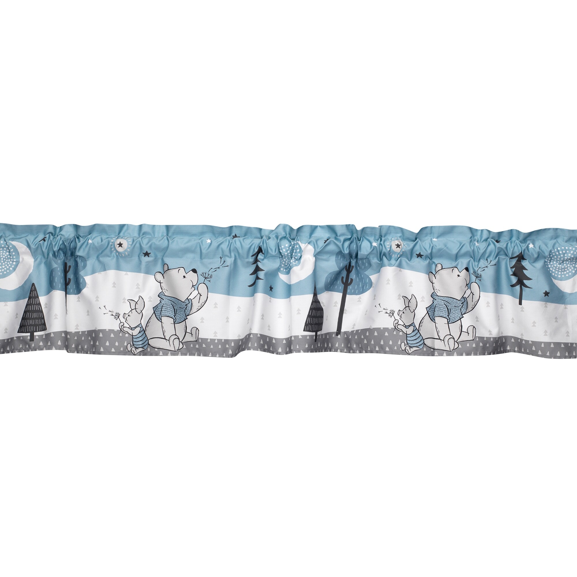 Shop Disney Baby Forever Pooh Blue White Bear Window Valance By
