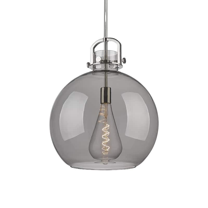Innovations Lighting 410-1SL-21-16 Newton Sphere Pendant Newton Sphere - Polished Nickel / Plated Smoke