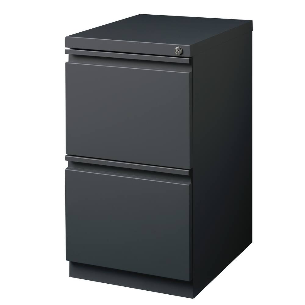 Hirsh 20-inch-deep Steel Mobile Two-drawer File Pedestal with Lock