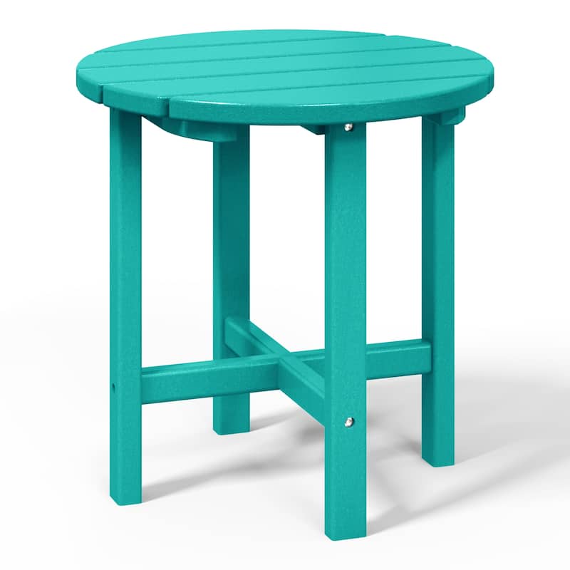 Polytrends Altura Eco-friendly All Weather Round 18" Side Table