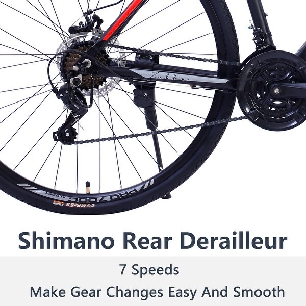 21 Speed Hybrid bike Disc Brake 700C Road Bike For men women's