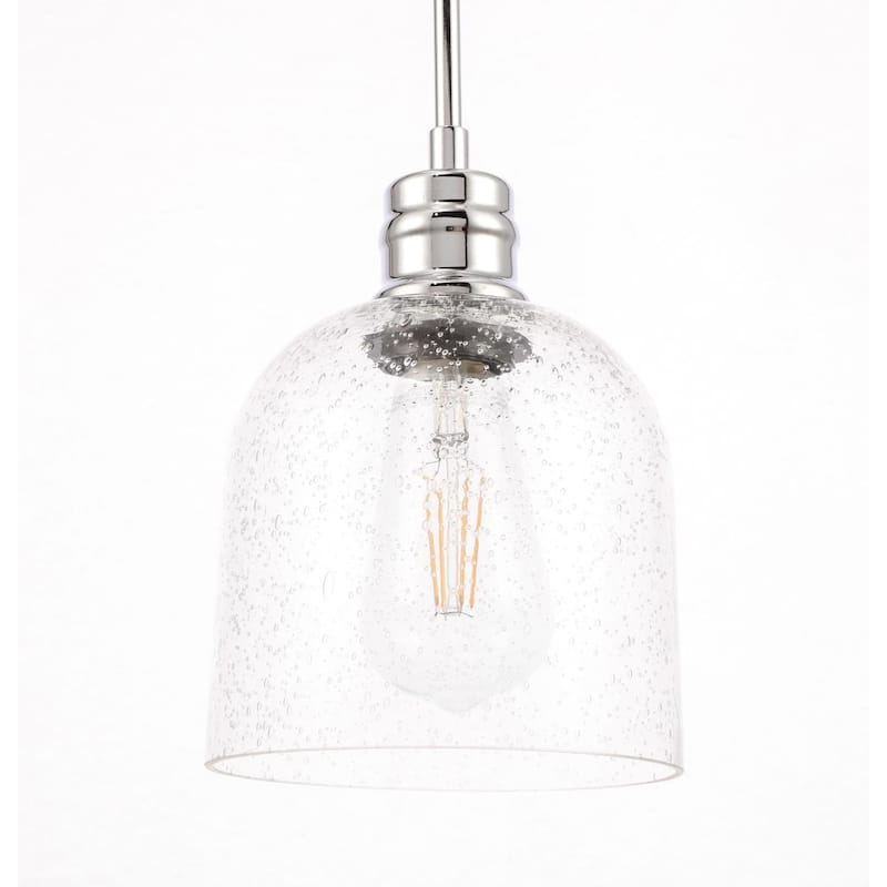 Candie 6-Inch 1-Light Clear Glass Pendant