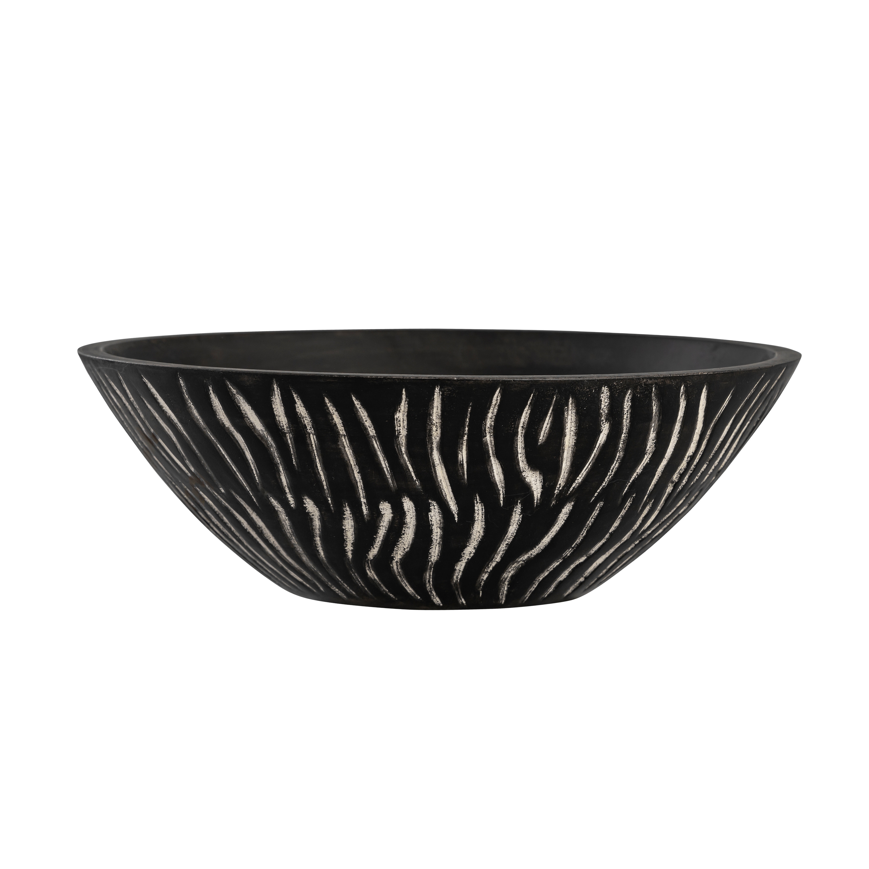 Elk Home Bradford Black Finish Wooden 12 Inch Wide Bowl