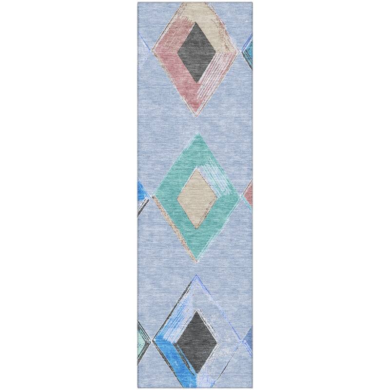 Premium Washable Super Soft Modern Diamond Mayfield Rug