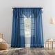 preview thumbnail 75 of 73, No. 918 Erica Crushed Voile Ascot Beaded Sheer Rod Pocket 1-Piece Curtain Valance