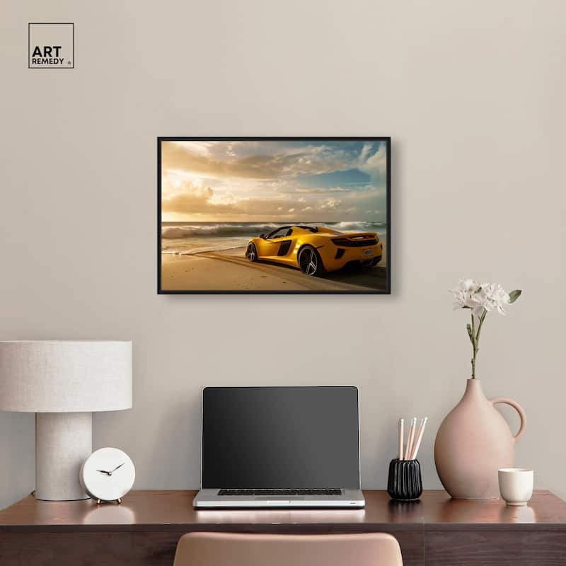 Beach Sports Car Canvas by Art Remedy