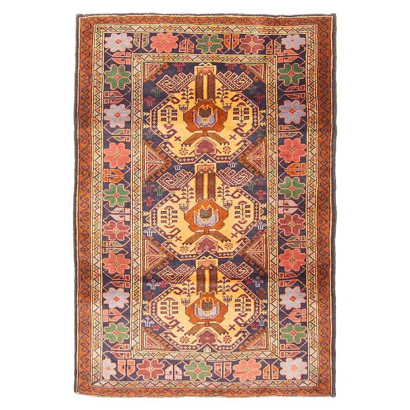 Teimani Brown Rug 2'10" x 4'2" - 2'10 x 4'2 - Light Brown - 2'10 x 4'2