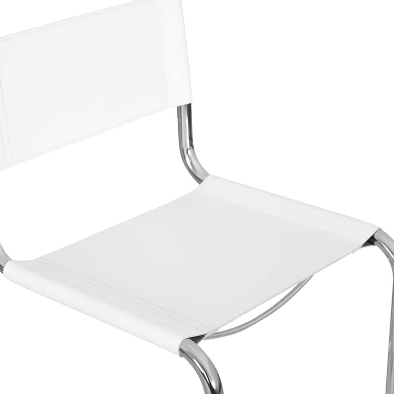 Breuer Chair Company Mart Stam Cantilever Side Chair w/ Chrome Frame (Various Bonded Leather Colors)