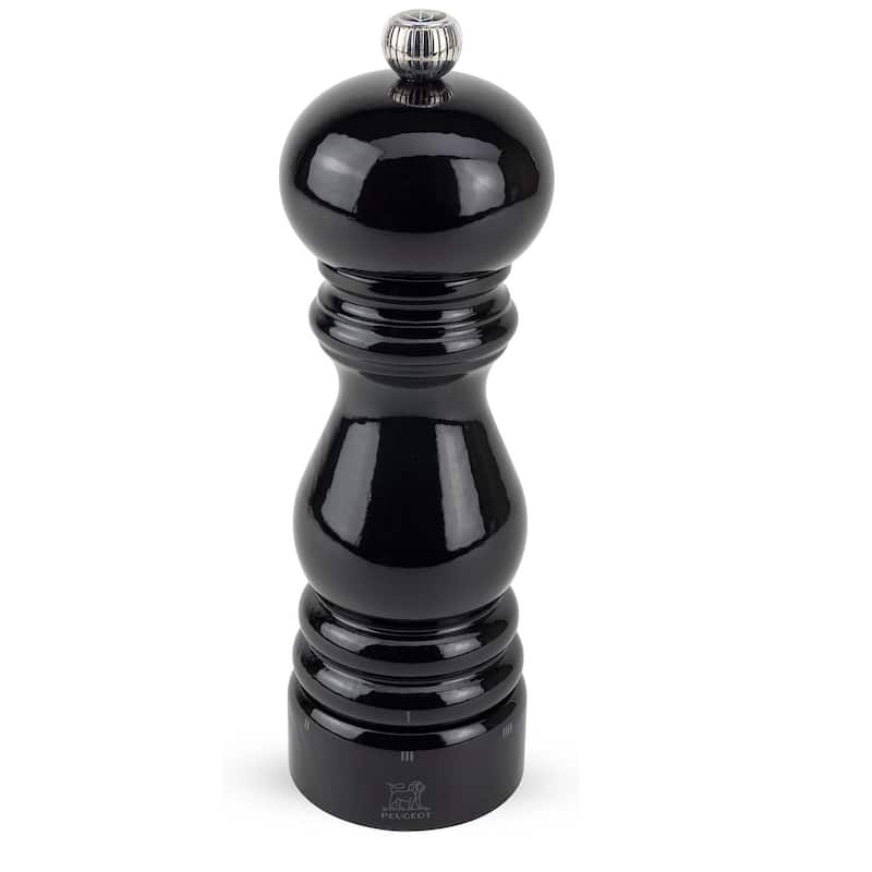 Peugeot Paris u'Select Zirlion Salt Mill, Black Lacquer, 7 inch, Adjustable Grind - Black Lacquer - 1 Piece