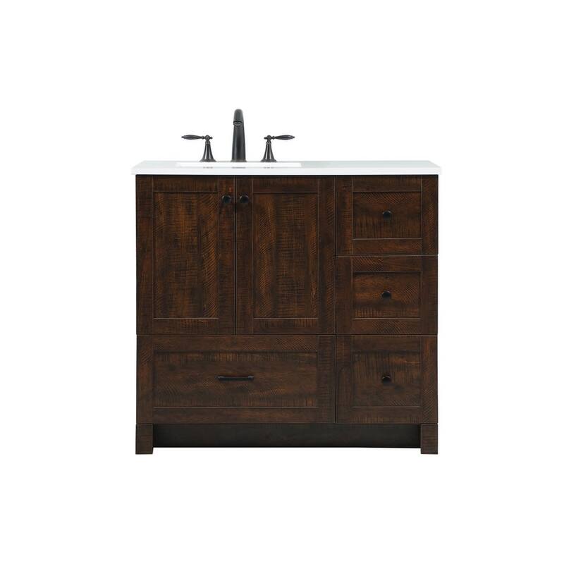 Elegant Lighting VF2836 Soma 36" Free Standing Single Basin Vanity Set