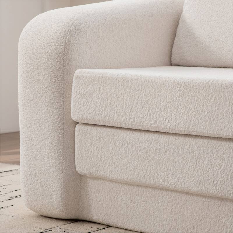 40"W Single Foldable Sofa Bed Equipped with Armrest and Backrest