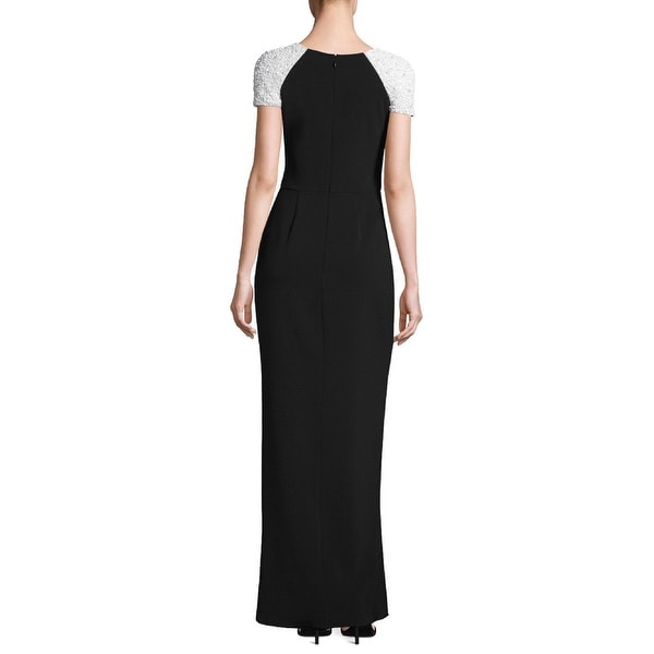 black embellished evening gown
