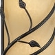 preview thumbnail 7 of 6, Vine 2 Light Black Rustic Flush Wall Sconce Amber Glass - 9.25-in W x 15-in H x 5-in D