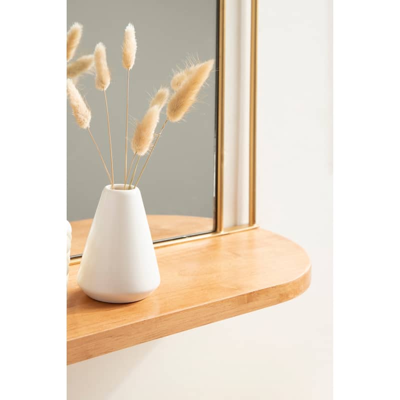 Kate and Laurel Reverie Framed Wall Mirror with Shelf - 23x30